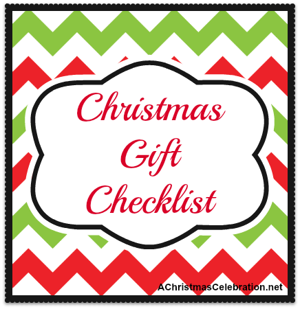 christmas gift checklist