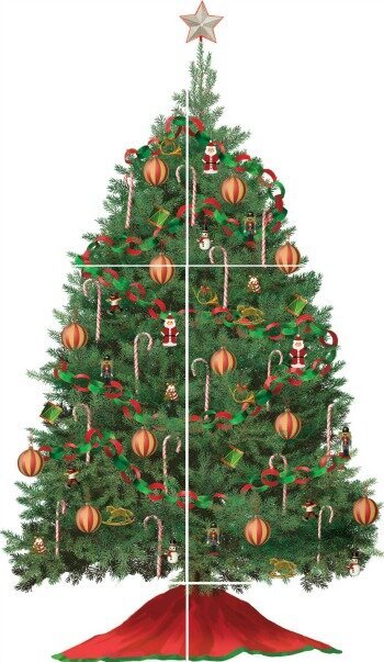 build a christmas tree wall decals