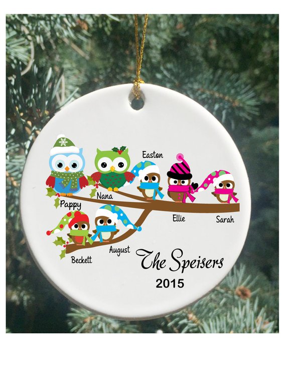 Large family personalized ornament