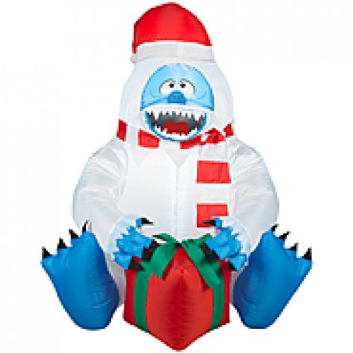 Inflatable Abominable Snowman with Present