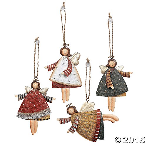 Dancing Tin Angels Christmas Tree Ornaments