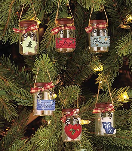 Mini Mason Jar Ornament Set