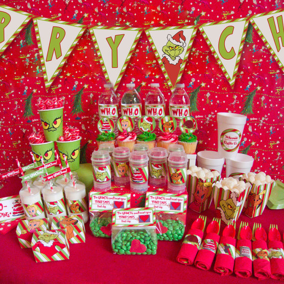 Grinch Party Decoration and Accessories Set