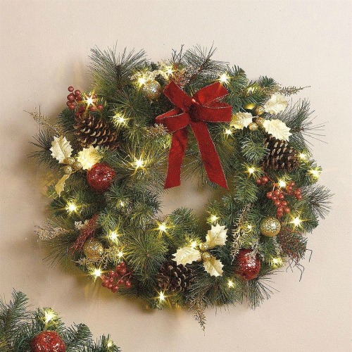 cordless led christmas wreath