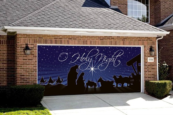 nativity scene for garage door