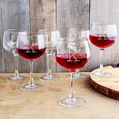 personalized wine glass set